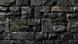 Masonry stones pattern in shades of black and gray, Ai Generated.