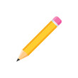 Pencil icon in flat style. Office supplies vector illustration on isolated background. Writing sign business concept.