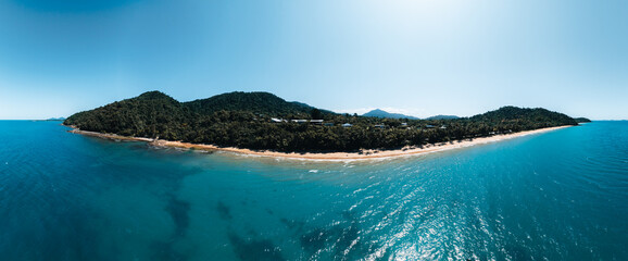 Wall Mural - radical bay beach at arcadia at magnetic island near townsville in queensland, australia - aerial dr