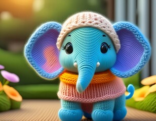 3d cute baby elephant