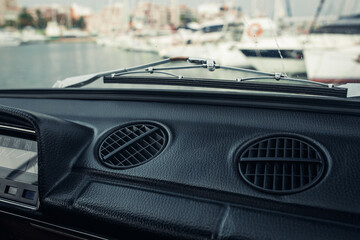 Canvas Print - Car interior round air duct 