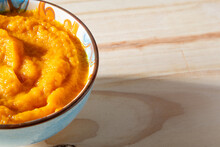 Carrot Hummus, A Quick And Easy Vegan Recipe. A Nice Idea For A Vegetable Appetizer.