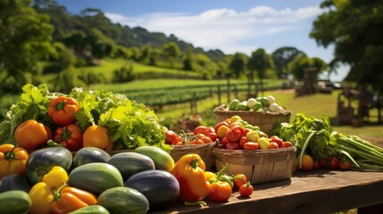 Wall Mural - fruits plantation oranic farm