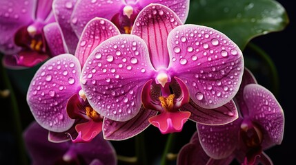 Canvas Print - intricate pink tropical flowers