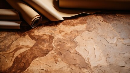 Wall Mural - artwork brown butcher paper