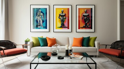 Canvas Print - style interior with frame