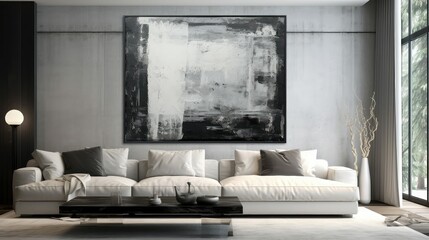 Wall Mural - expressive gray paint strokes