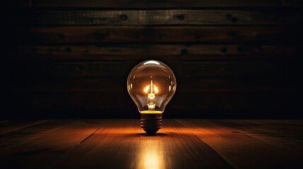 Wall Mural - point isolated light bulb