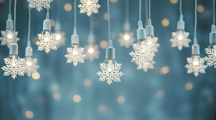 Poster - snowflake xmas light bulb