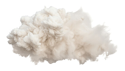Wall Mural - beige smoke cloud isolated on transparent background cutout