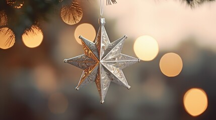 Wall Mural - ornament silver sparkle stars