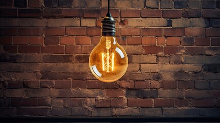 Wall Mural - filament antique light bulb