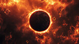 Fototapeta  - a massive black hole is swallowing a star