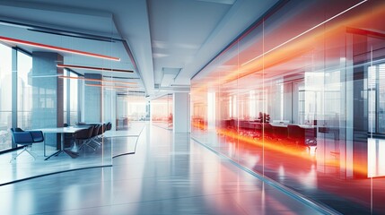 Canvas Print - office blurred commercial interiors