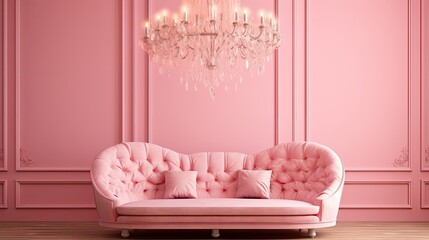 Sticker - ambiance pink background elegant