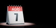 August 7 Calendar Spotlighted on Black Background