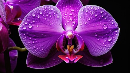 Poster - vibrant purple orchid