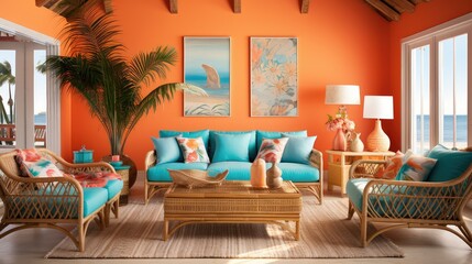 Canvas Print - waves beach interior design