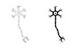 Neuron icon set isolated on white background