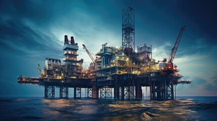 Canvas Print - platform oil and gas manufacturing