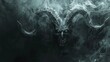 Demonic Entity Shrouded in Dark Energy with ChalkDrawn Details Occult Wallpaper Background
