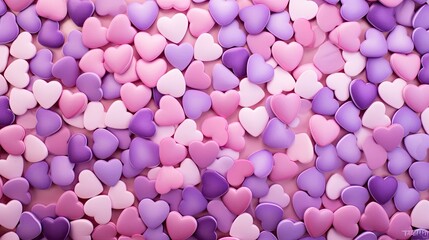 Sticker - pastel pink purple heart background