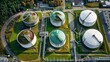 © Watasiwa - The Expansive Structure of a Fuel Storage Tank Captured from Above