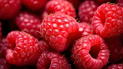 Sticker - fresh healthy raspberry fruit