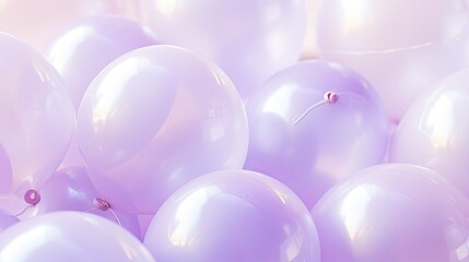 Poster - round pastel balloons