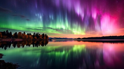 nature aurora lights