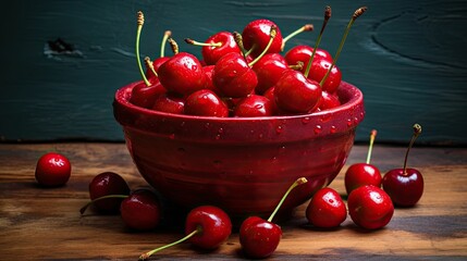 Wall Mural - juicy isolated cherry background