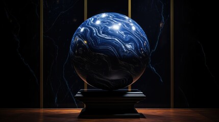 Sticker - gallery dark blue marble