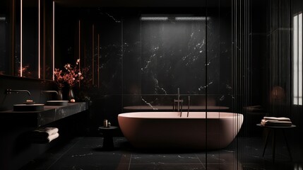 Poster - elegant dark interior