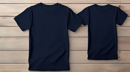 Wall Mural - shirt dark blue tshirt mock up