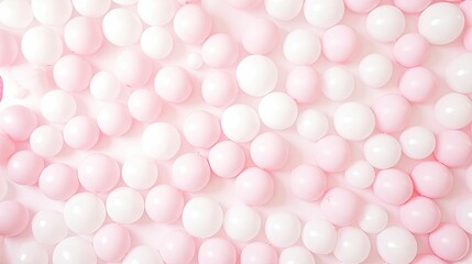 Poster - playful pink and white polka dot background