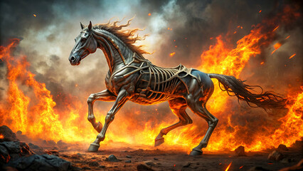 the metal ghost horse fire