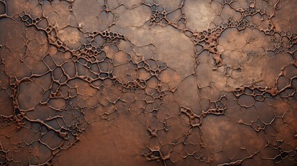 Canvas Print - oxidized brown metal texture