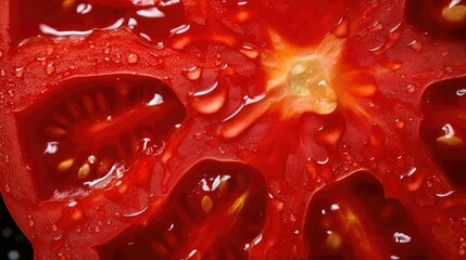 Canvas Print - sharp macro tomato red