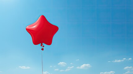 Wall Mural - balloon red star background