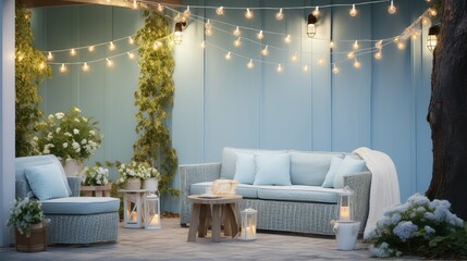 Wall Mural - s light blue lights