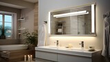 Fototapeta Londyn - mirror bathroom vanity lights