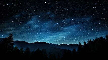 Wall Mural - sky nighttime with stars