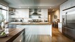 countertops blurred interior of a home