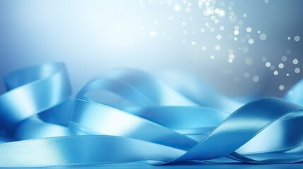 Wall Mural - light blue ribbon background