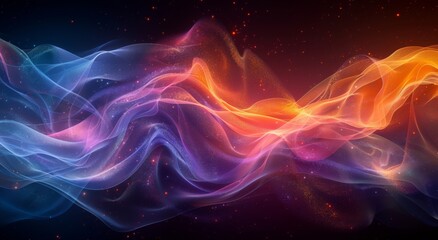 Wall Mural - abstract multicolored fractal pattern. computer generated graphics.