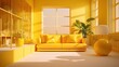 color blurred interior design yellow