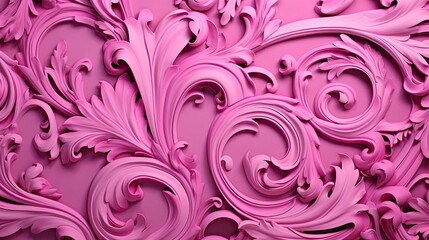 Canvas Print - luxurious pink pattern background