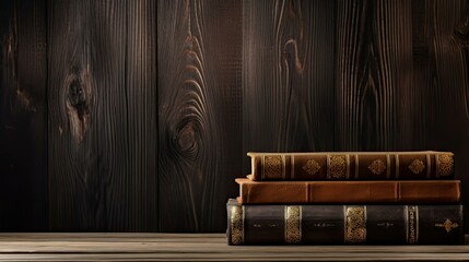 Wall Mural - light dark wooden background