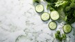 green chopped cucumber background