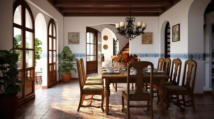 Poster - elegant spanish style home interior